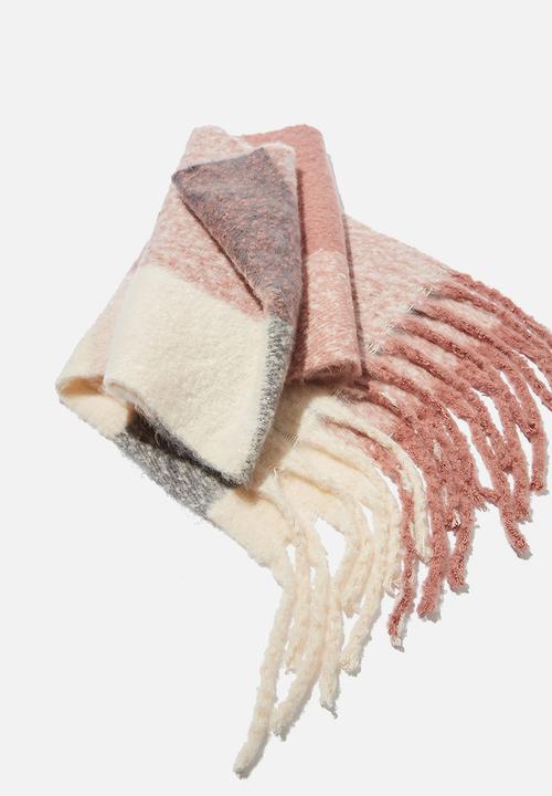Rubi - Pippa brushed tassel scarf - multi