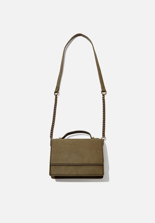 Rubi - Aria chain strap cross body bag - khaki