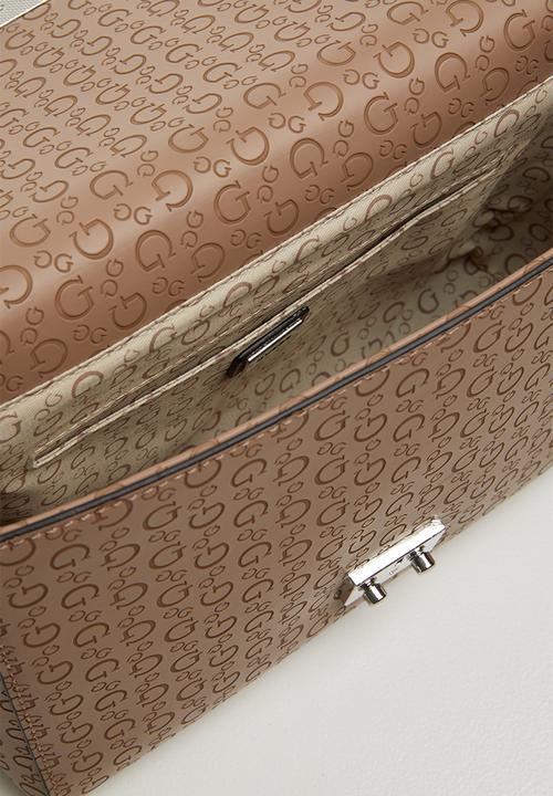 GUESS - Hutton crossbody flap - neutral