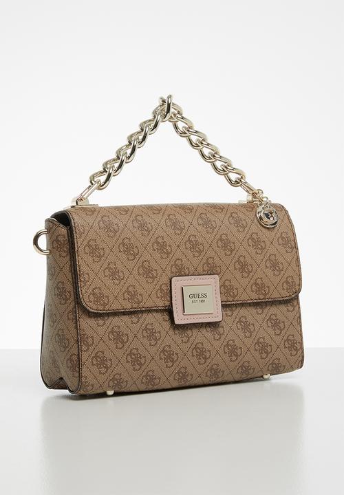 GUESS - Candace top handle flap - brown 