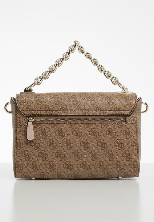 GUESS - Candace top handle flap - brown 