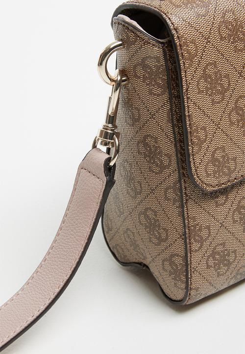 GUESS - Candace top handle flap - brown 
