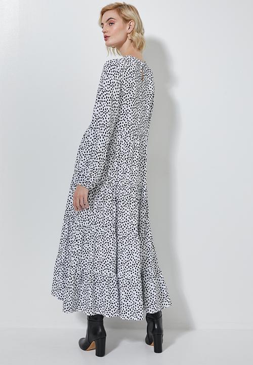 Superbalist - Tiered dress - black & white 