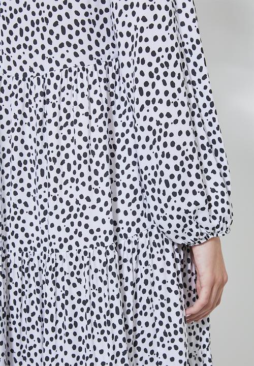 Superbalist - Tiered dress - black & white 