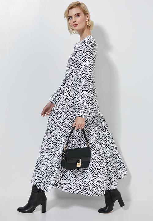 Superbalist - Tiered dress - black & white 
