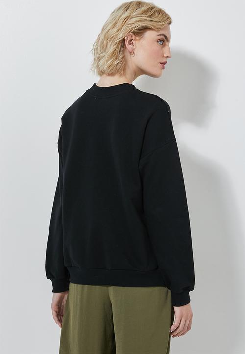 Superbalist - Funnel neck sweat - black