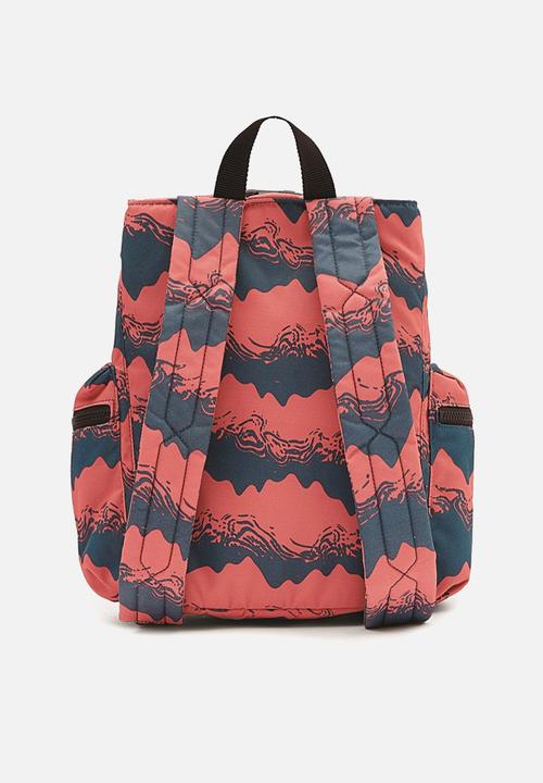 Hunter - Org mini topclip backpack nylon  - blue & pink 