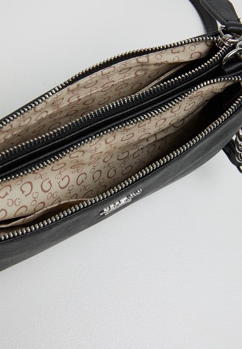 GUESS - Campos mini double zip crossbody bag - black