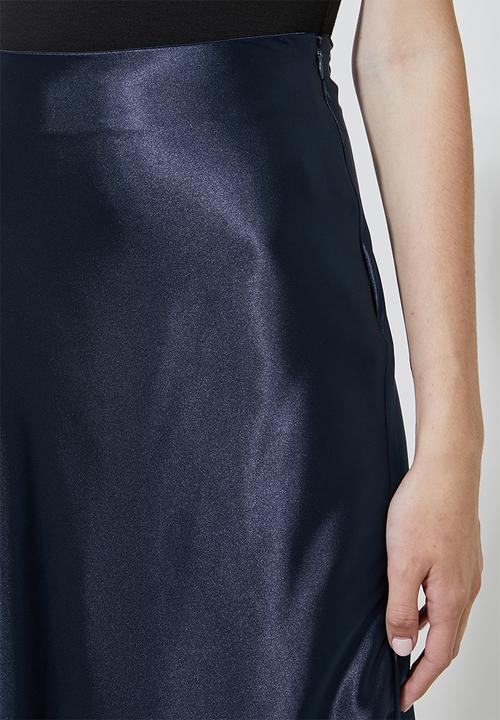 Superbalist - Bias midi slip skirt - navy
