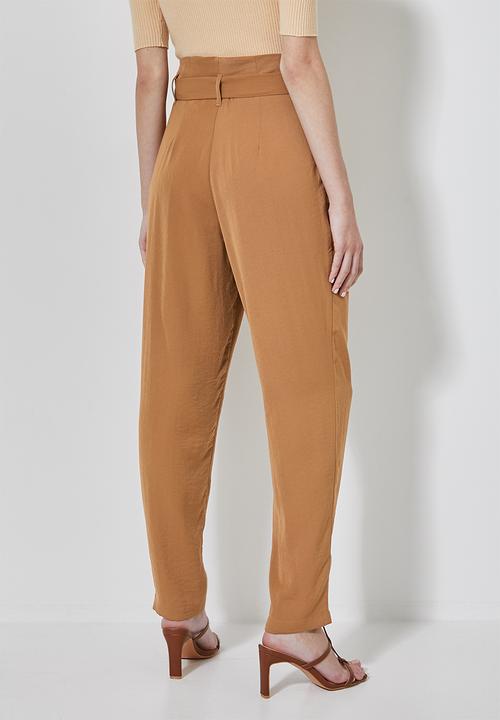 Superbalist - Paperbag trousers - tan