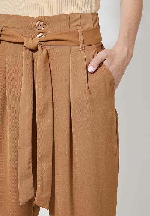 Superbalist - Paperbag trousers - tan