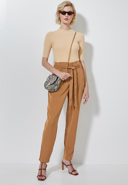 Superbalist - Paperbag trousers - tan