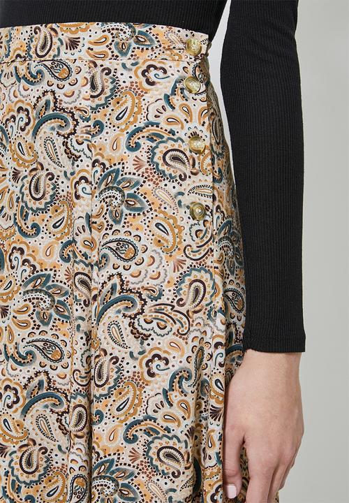 Superbalist - Midi skirt with tie belt - multi