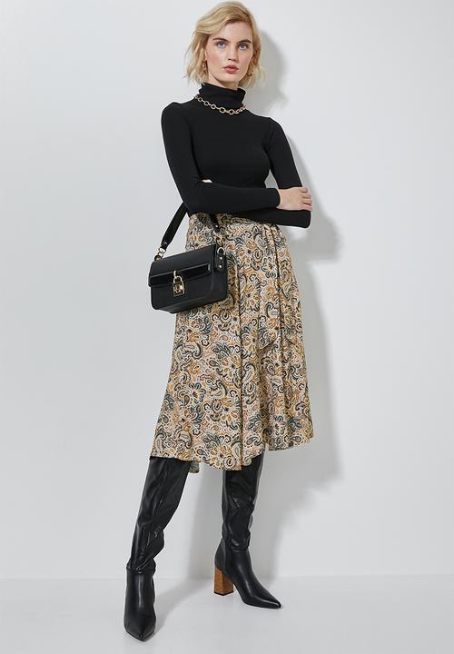Superbalist - Midi skirt with tie belt - multi