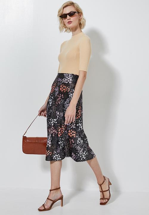 Superbalist - Bias midi slip skirt - multi 