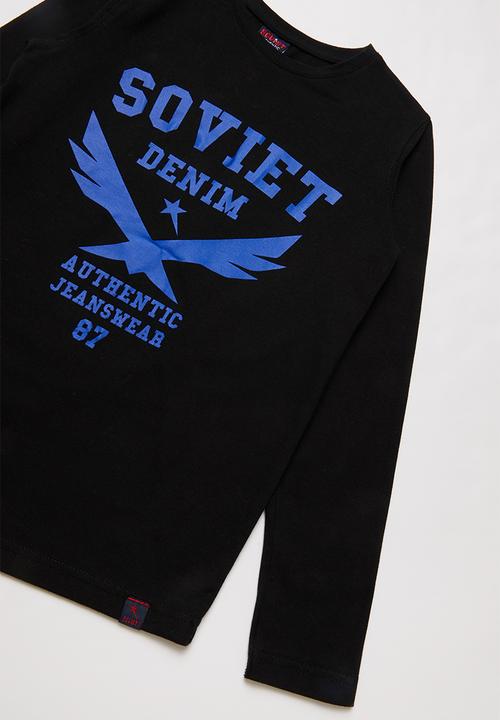 SOVIET - Boone long sleeve logo tee - black