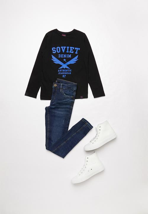 SOVIET - Boone long sleeve logo tee - black