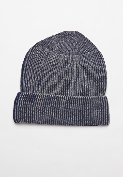 POLO - William classic ribbed beanie - blue