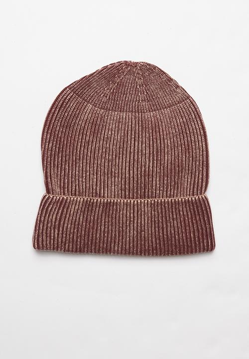 POLO - William classic ribber beanie - burgundy