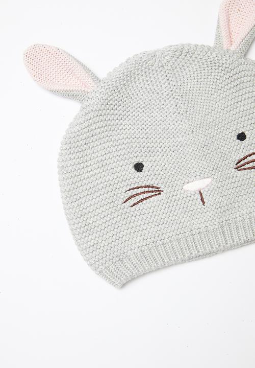 Pop Candy - Bunny beanie - grey & pink