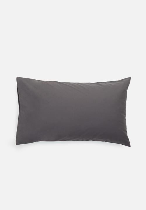 Sixth Floor - 200 TC cotton pillowcase set - charcoal