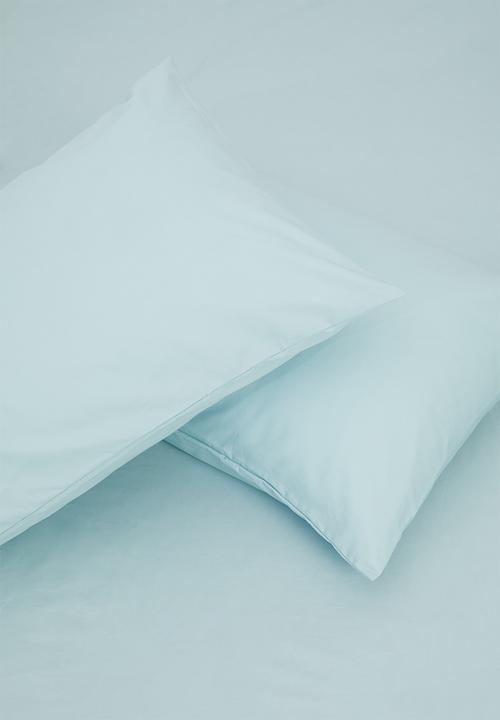 Sixth Floor - Cotton pillowcase set - duck egg