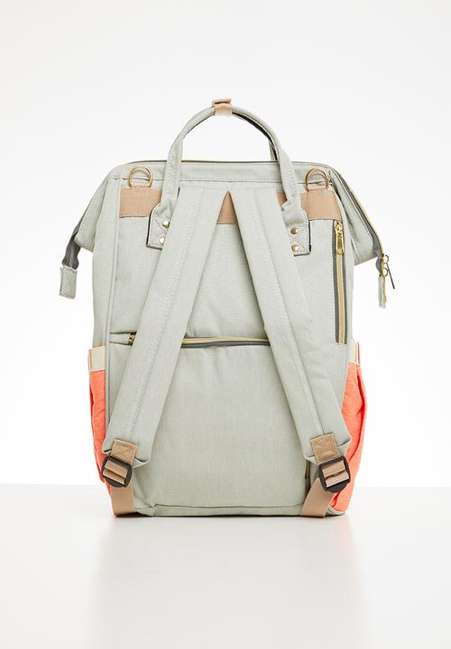 Pop Candy - Nappy bag - orange & sage 