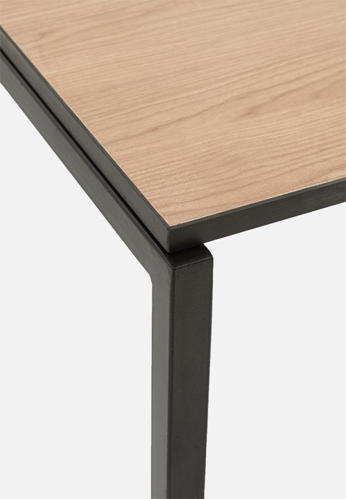 Sixth Floor - Hudson desk and shelf unit - black&natural