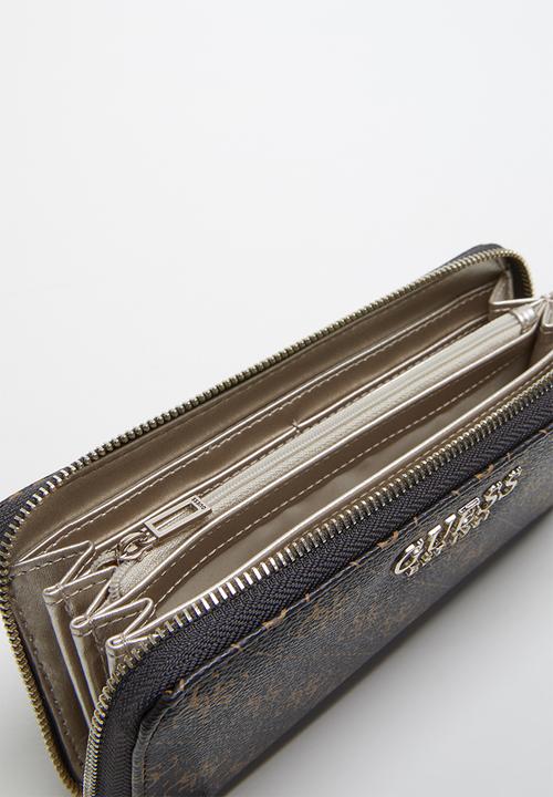 GUESS - Lorenna slg large zip around - brown