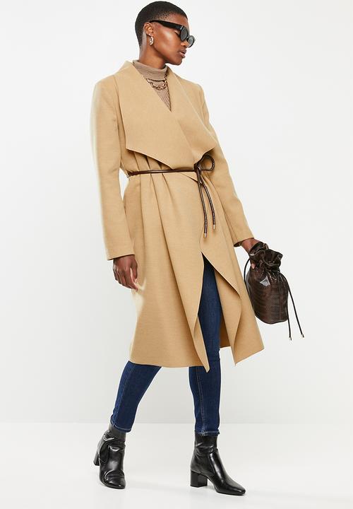 VELVET - Waterfall coat - beige 