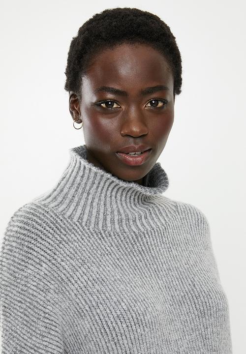 edit - Two tone boxi jumper - grey 