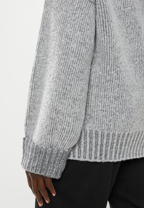 edit - Two tone boxi jumper - grey 