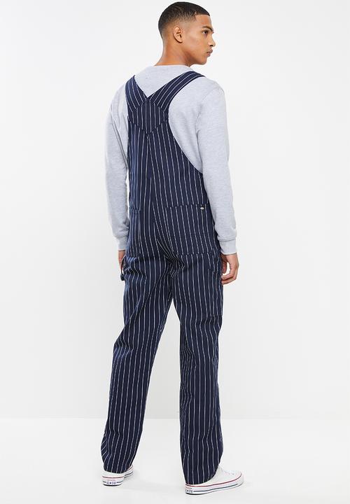 Dickies - Dickies stripe dungaree - navy & white