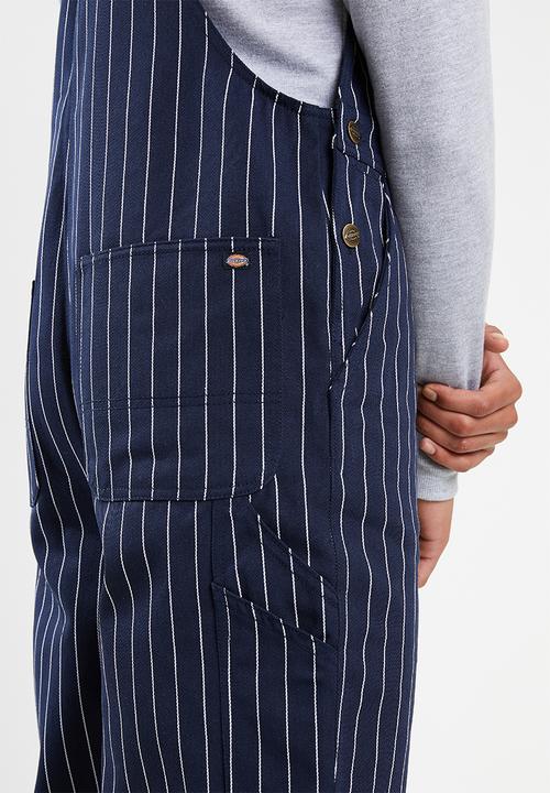 Dickies - Dickies stripe dungaree - navy & white