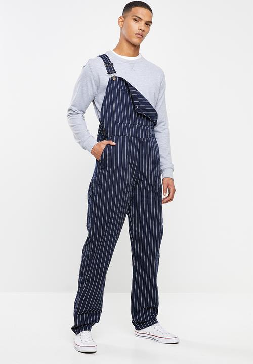 Dickies - Dickies stripe dungaree - navy & white