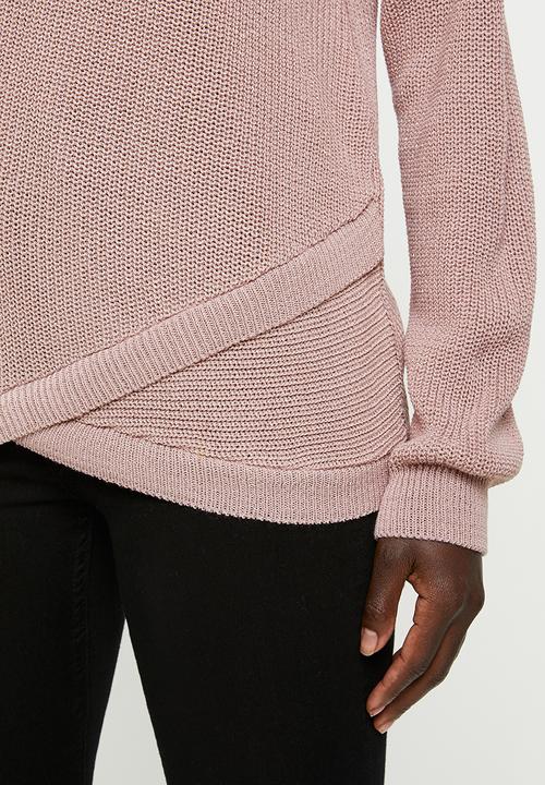 edit - Sparkle wrap jumper - pink