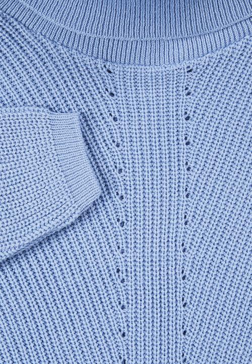 edit - Slouchy cowl neck jumper - blue