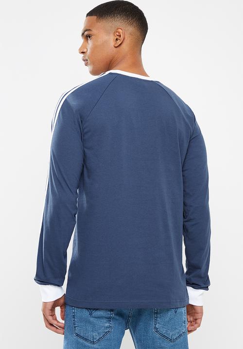 adidas Originals - 3-stripe long sleeve tee - blue