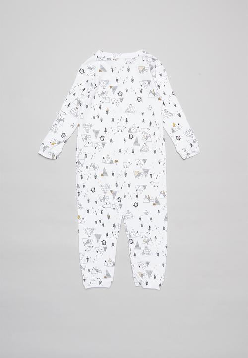 UP Baby - Baby boys winter woods romper - multi