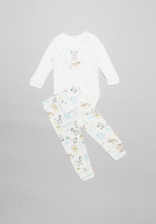 UP Baby - Baby boy wild life printed pants - multi