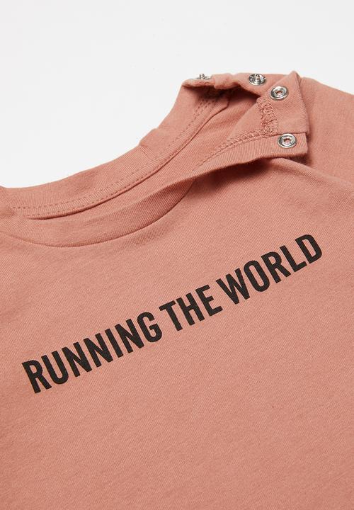 Cotton On - 2 Pack Jamie long sleeve tee - pink & peach 