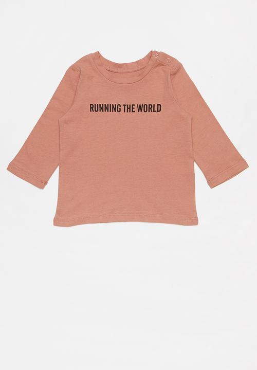 Cotton On - 2 Pack Jamie long sleeve tee - pink & peach 