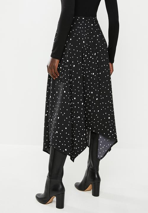 edit - Hanky hem skirt - black & white