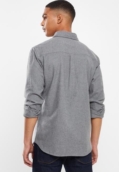 JEEP - Dapper flannel long sleeve shirt - grey