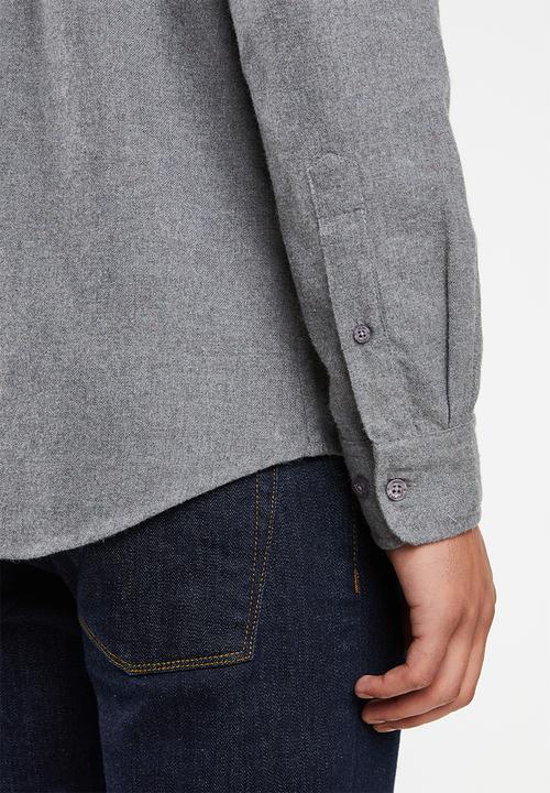 JEEP - Dapper flannel long sleeve shirt - grey