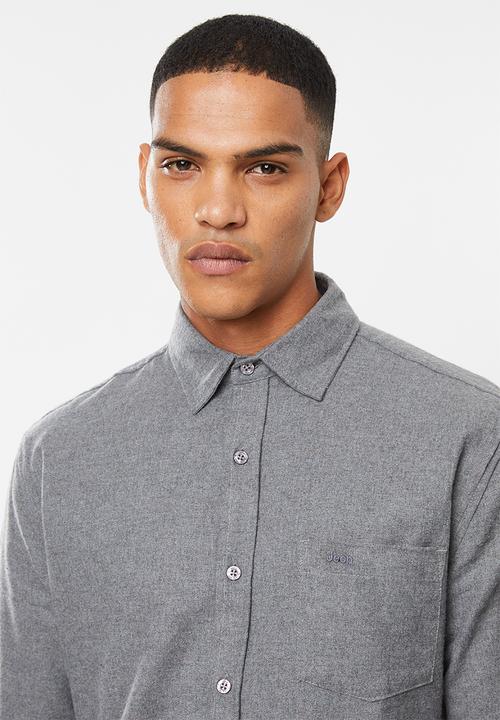 JEEP - Dapper flannel long sleeve shirt - grey