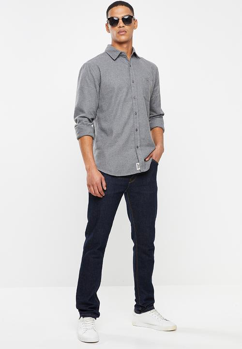 JEEP - Dapper flannel long sleeve shirt - grey