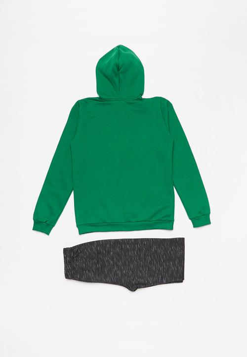 Quimby - Tweens jacket & pants set - green & grey