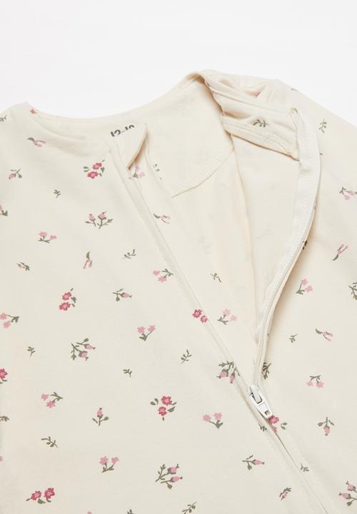 Cotton On - Long sleeve romper, legging & bib - floral fields