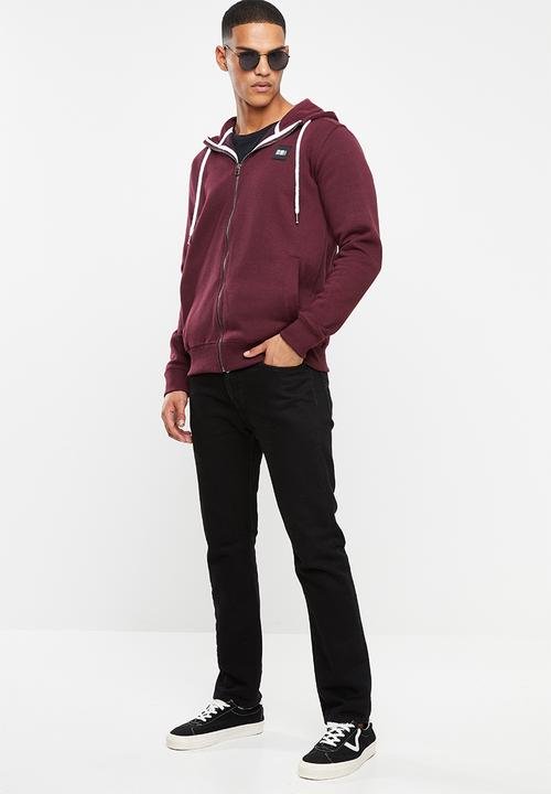 O'Neill - Badger zip through hoodie - burgundy